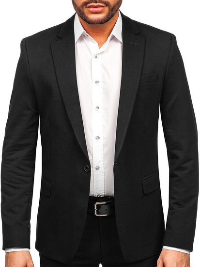 Men’s Elegant Suit Jacket Black Bolf 1652A