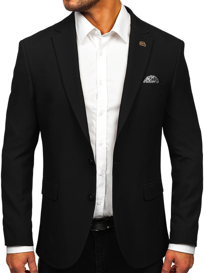 Men’s Elegant Suit Jacket Black Bolf 025