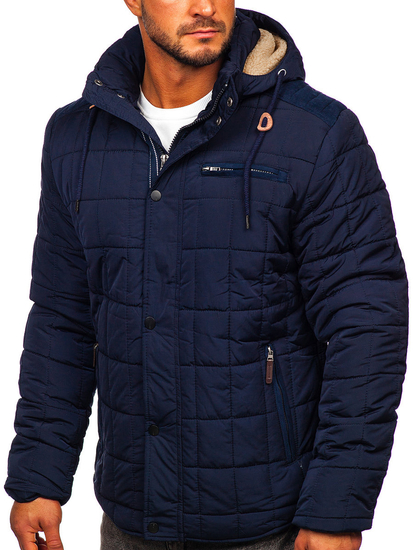 Men's Winter Jacket Navy Blue Bolf 1672