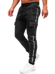 Men's Cargo Sweatpants Black Bolf JX8715