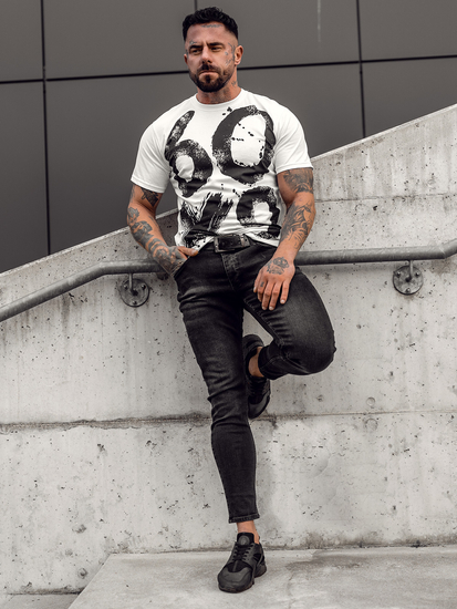 Men's Printed T-shirt White Bolf 0303A