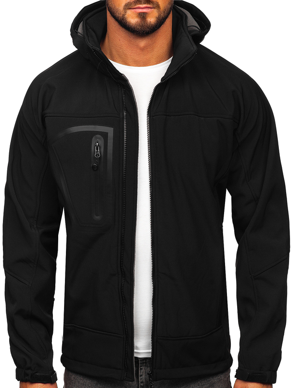 Men's Lightweight Softshell Jacket Black Bolf T019