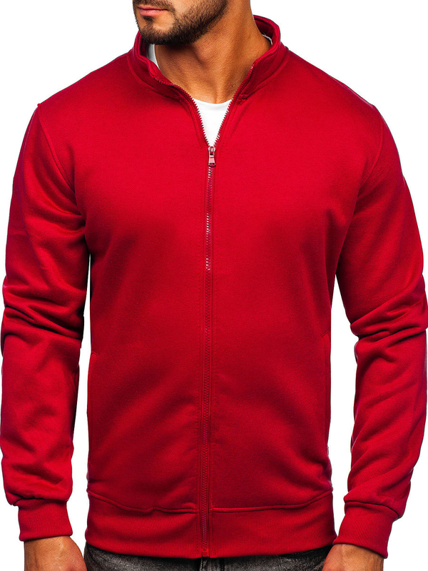 Men's Zip Stand Up Sweatshirt Claret Bolf B2002