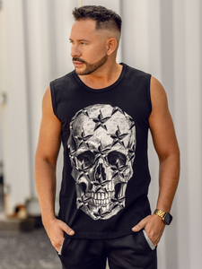 Men’s Printed Tank Top Black Bolf 14817A