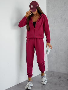 Women’s 2-Piece Sport Outfit z kapturem Claret Bolf 821110