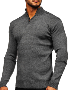 Men's Stand Up Sweater Graphite Bolf S8279