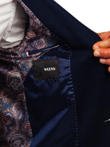 Men’s Elegant Suit Jacket Navy blue Bolf 02