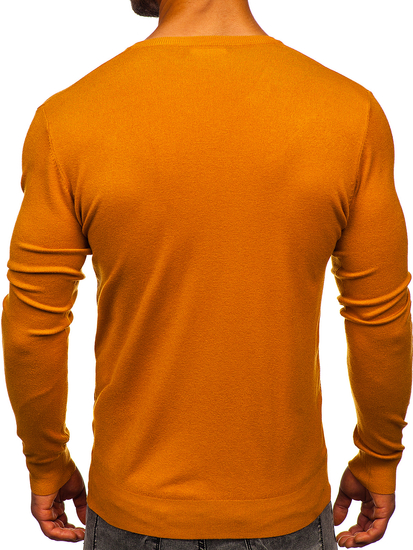 Men’s V-neck Sweater Camel Bolf YY03