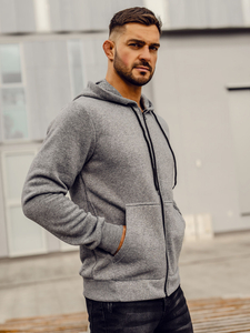 Men's Zip Hoodie Dark Grey Bolf HW2787