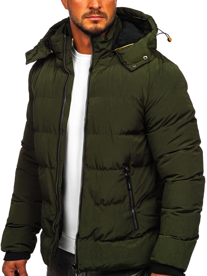 Men's Quilted Winter Jacket Green Bolf 6906