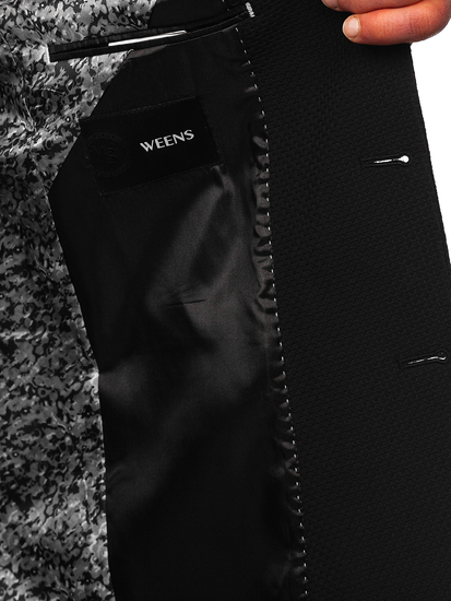 Men’s Elegant Suit Jacket Black Bolf 025