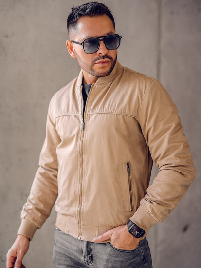 Men's Reversible Lightweight Bomber Jacket Camel Bolf 84M3005A