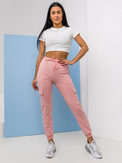 Women's Cargo Sweatpants Pink Bolf HW2516C