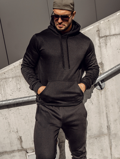 Men's Tracksuit with hood Black Bolf D003A