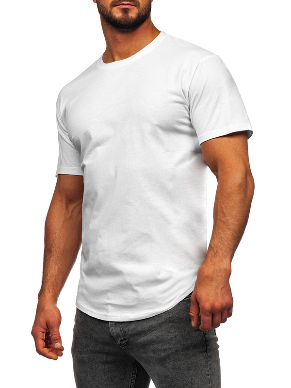 Men's Longline Basic T-shirt White Bolf 14290