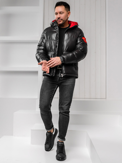 Men's Quilted Winter Jacket Black Bolf 5M3198