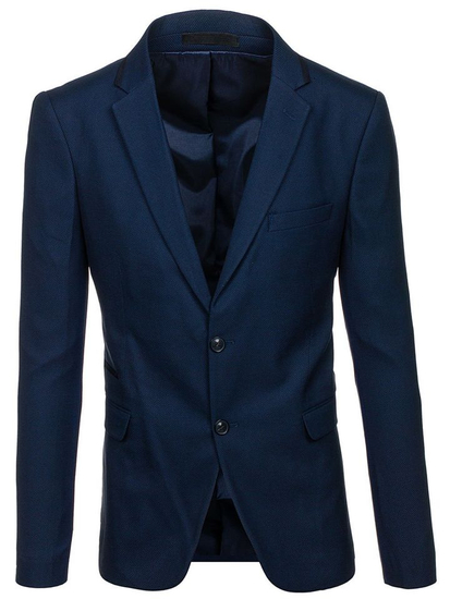 Men's Elegant Blazer Navy Blue Bolf 1050