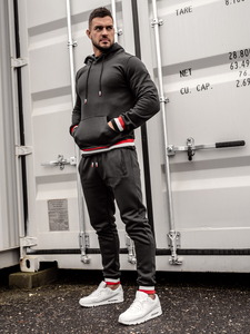 Men's Tracksuit with Hood Black Bolf 8C60