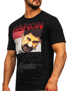 Men's Printed T-shirt Black Bolf 192378