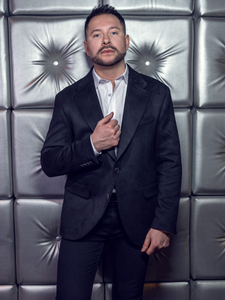 Men’s Velvet Blazer Black Bolf 24410