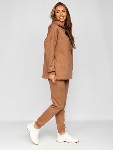 Women's 2-Piece Tracksuit Beige Bolf 8029