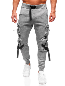 Men's Cargo Joggers Grey Bolf HSS017