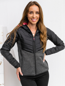Women's Lightweight Jacket with hood Black Bolf KSW4005A1