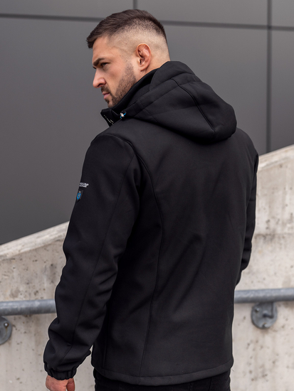 Men's Softshell Jacket Black-Blue Bolf WX061A
