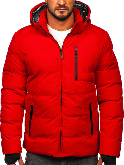 Men's Quilted Winter Jacket Red Bolf 5M756