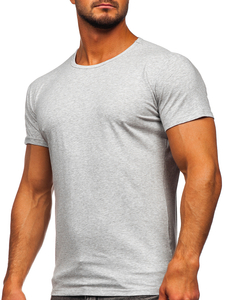 Men's Basic T-shirt Light Grey Bolf 2005-1