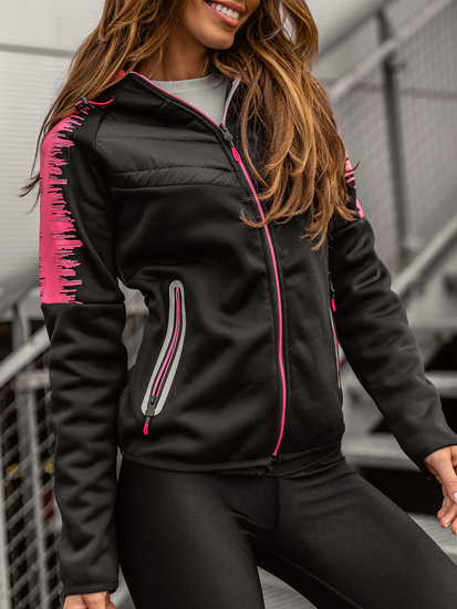 Women's Lightweight Quilted Jacket with hood Black Bolf KSW4007A