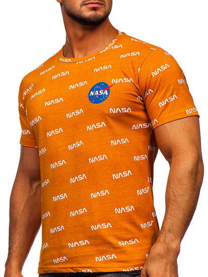 Men's Printed T-shirt Orange Bolf 14950