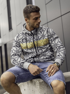 Men's Zip Hoodie Grey Bolf 27B8123A