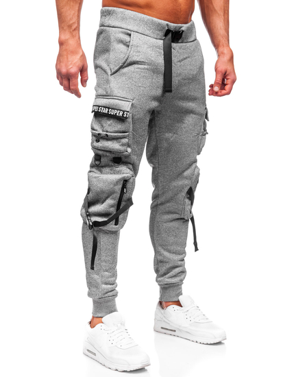Men's Cargo Joggers Grey Bolf HSS017