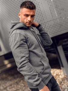 Men's Kangaroo Hoodie Anthracite Bolf MB001A