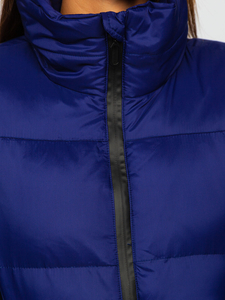Women's Quilted Winter Jacket Navy Blue Bolf 23059