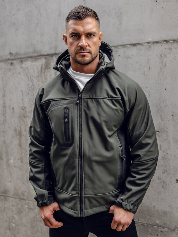 Men's Lightweight Softshell Jacket Khaki Bolf T019A