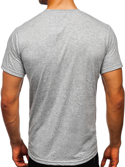 Men's Basic Cotton T-shirt Dark Grey Bolf 192397