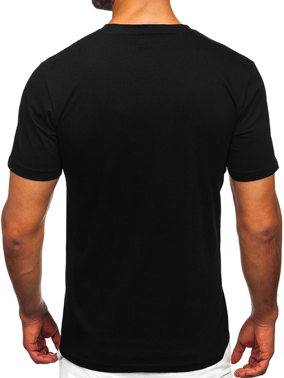 Men's Cotton Printed T-shirt Black Bolf MPO3465