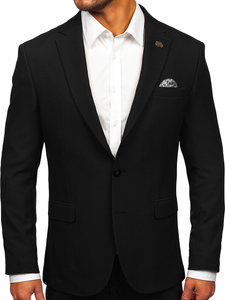 Men’s Elegant Suit Jacket Black Bolf 025
