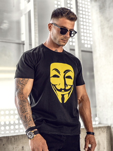 Men's Printed T-shirt Black Bolf 14400A