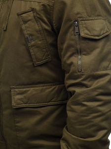 Men's Thick Winter Cotton Jacket Green Bolf 1890