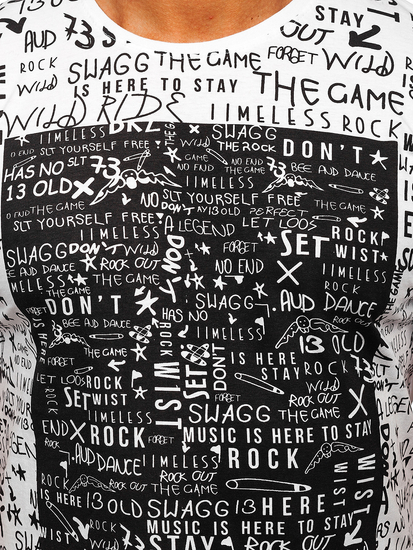 Men's Cotton Printed T-shirt White Bolf 1173