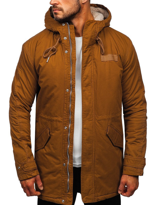 Men's Winter Parka Jacket Camel Bolf EX838
