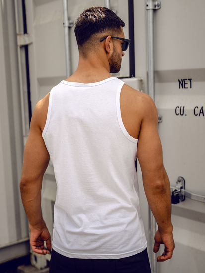 Men’s Printed Tank Top White Bolf 14837A