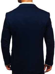 Men’s Elegant Suit Jacket Navy blue Bolf 02