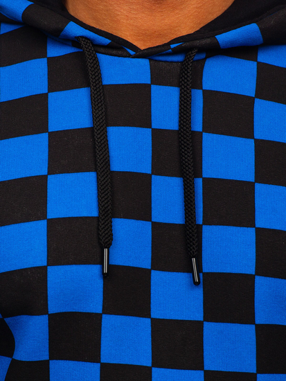 Men's Printed Hoodie Blue Bolf 141028