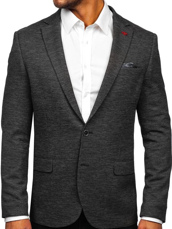 Men’s Casual Blazer Anthracite Bolf 016