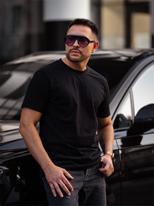 Men's Basic Cotton T-shirt Black Bolf 14291