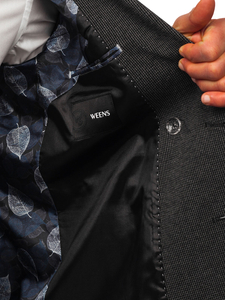 Men's Double-breasted Elegant Suit Jacket Anthracite Bolf 007